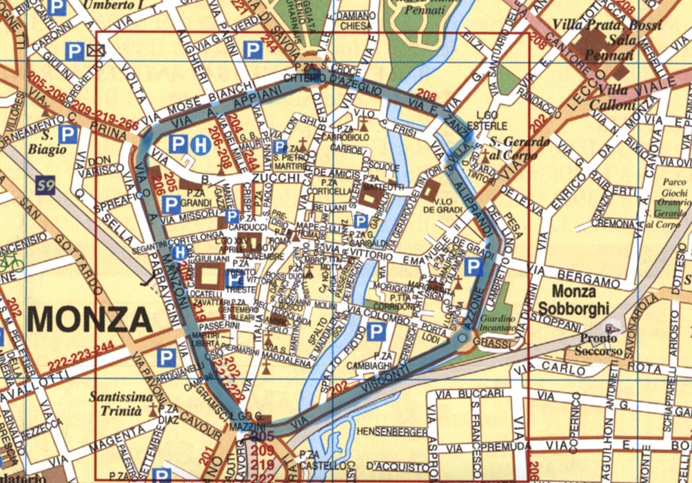 Cerchia di Monza (al contrario)